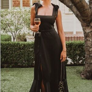 Show Me Your MuMu Black Midi Dress